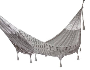 Darrahopens Home & Garden > Hammocks Mayan Legacy Queen Size Deluxe Outdoor Cotton Mexican Hammock in Dream Sands Colour