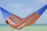 darrahopens Home & Garden > Hammocks Mayan Legacy Single Size Cotton Mexican Hammock in Mexicana Colour