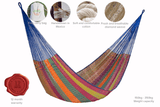 darrahopens Home & Garden > Hammocks Mayan Legacy Single Size Cotton Mexican Hammock in Mexicana Colour