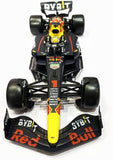 Darrahopens Home & Garden > Hobbies 2022 F1 Drivers World Champion Max Verstappen Oracle Red Bull Honda Racing RB18 Limited Edition Winner Abu Dhabi Grand Prix Bburago Diecast Car Model with Driver Helmet, Acrylic Display Case & Car Base 1:24 Scale Size