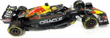 Darrahopens Home & Garden > Hobbies 2022 F1 Drivers World Champion Max Verstappen Oracle Red Bull Honda Racing RB18 Limited Edition Winner Abu Dhabi Grand Prix Bburago Diecast Car Model with Driver Helmet, Acrylic Display Case & Car Base 1:24 Scale Size