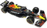 Darrahopens Home & Garden > Hobbies 2022 F1 Drivers World Champion Max Verstappen Oracle Red Bull Honda Racing RB18 Limited Edition Winner Abu Dhabi Grand Prix Bburago Diecast Car Model with Driver Helmet, Acrylic Display Case & Car Base 1:24 Scale Size