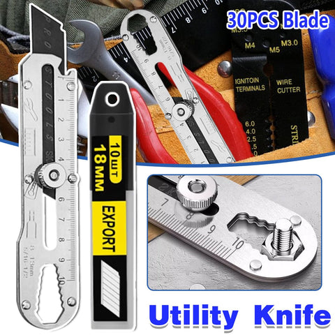 Darrahopens Home & Garden > Hobbies > Arts & Crafts 1 Set Multifunctional Stainless Steel Utility Knife Wallpaper Edge Cutting Tool