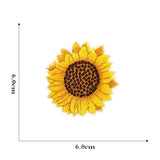Darrahopens Home & Garden > Hobbies > Arts & Crafts 12 Pieces Sunflower Floral Embroidered Iron-on Sew-on Fabric Patches for Clothes Jeans Hats Backpacks