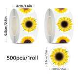 Darrahopens Home & Garden > Hobbies > Arts & Crafts 2 Rolls Sunflower Stickers Handmade Flower Decoration Labels for Craft Projects