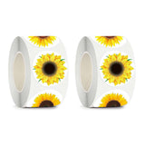 Darrahopens Home & Garden > Hobbies > Arts & Crafts 2 Rolls Sunflower Stickers Handmade Flower Decoration Labels for Craft Projects