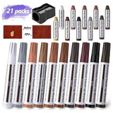 21 Pack Furniture Touch Up Pens, Felt Marker Repair Kit for Stains, Scratches, Wood Floors and Tables