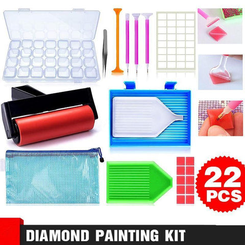 Darrahopens Home & Garden > Hobbies > Arts & Crafts 22 Piece 5D Diamond Painting Tools Box Diamond Accessories Diy Art Craft Pen Set