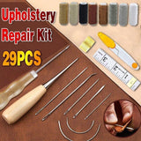 Darrahopens Home & Garden > Hobbies > Arts & Crafts 29 Pack Upholstery Repair Kit Leather Craft Tool Kit Leather Hand Sewing Needle