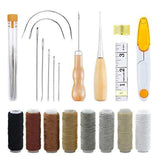 Darrahopens Home & Garden > Hobbies > Arts & Crafts 29 Pack Upholstery Repair Kit Leather Craft Tool Kit Leather Hand Sewing Needle