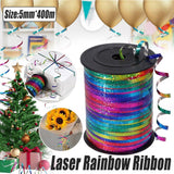 Darrahopens Home & Garden > Hobbies > Arts & Crafts 400m Glitter Laser Ribbon for Balloons Birthday Party Banners Pull String Tie
