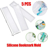 Darrahopens Home & Garden > Hobbies > Arts & Crafts 5PCS Silicone Bookmark Mould Rectangle Resin Craft Making Tool for DIY Projects