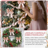 Darrahopens Home & Garden > Hobbies > Arts & Crafts 6 Rolls - Sparkling Gold Silk - Suitable for Christmas Trees, Gift Bows, DIY Crafts, Wreaths & Home Decor - 1.5" Wide x 19" Long (Rose Gold)