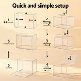 Darrahopens Home & Garden > Hobbies > Arts & Crafts Artiss Clear Acrylic Display Case 3 Pack Toy Storage Box