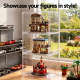 Darrahopens Home & Garden > Hobbies > Arts & Crafts Artiss Clear Acrylic Display Case 3 Pack Toy Storage Box