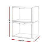 Darrahopens Home & Garden > Hobbies > Arts & Crafts Artiss Clear Acrylic Display Case Box 2 Pack For Toys 54cm