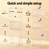 Darrahopens Home & Garden > Hobbies > Arts & Crafts Artiss Clear Acrylic Display Case Box 2 Pack For Toys 54cm