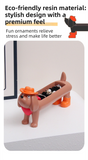 Darrahopens Home & Garden > Hobbies > Arts & Crafts Brown Resin Dachshund Puppy Ring Earring Tray with Sponge Slots - Unique Dog Lover Gift