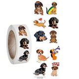 Darrahopens Home & Garden > Hobbies > Arts & Crafts Cartoon Animal Roll Stickers 500pcs Self-Adhesive Waterproof Paper, Bee Horse Dog Chicken Frog Unicorn, for Notebooks Compatible with Hefe
