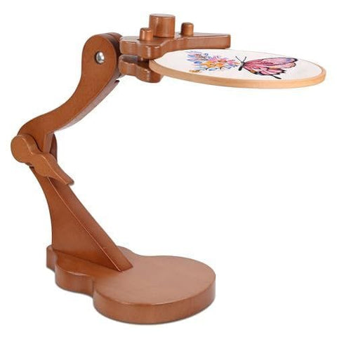 Darrahopens Home & Garden > Hobbies > Arts & Crafts Embroidery Stand Beech Wood Violin Base Clamp Cross Stitch Holder Adjustable Height and Angle, Stable Violin-Shaped Base, Universal Clamp Fits Most Hoops, Premium Beech Wood Construction In Australia - Darrahopens