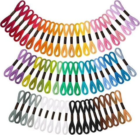Darrahopens Home & Garden > Hobbies > Arts & Crafts Embroidery thread - Cross stitch thread for adults and beginners - 50 colours embroidery thread - for embroidery and DIY crafts - 8 metres (6 strands) multi-coloured - 50 pieces