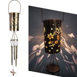 Darrahopens Home & Garden > Hobbies > Arts & Crafts Hummingbird Solar Wind Chime Lantern with Iron Art Projection Waterproof Decorative Light for Garden and Local Home Landscapes Elegant Outdoor Illumination Solution