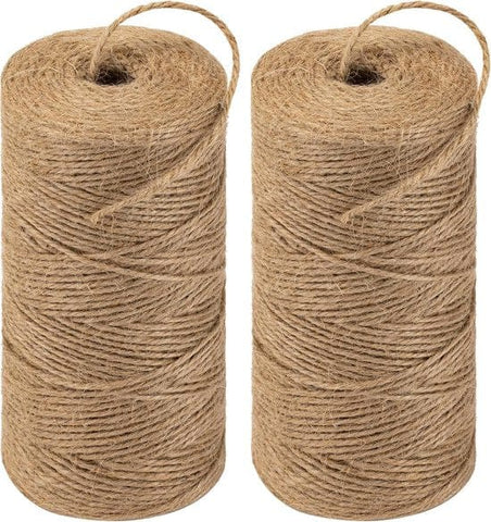 Darrahopens Home & Garden > Hobbies > Arts & Crafts Jute rope - 2 rolls - 200m per roll - Brown - Suitable for gardening, crafts, gift wrapping, wedding decorations