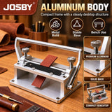 Darrahopens Home & Garden > Hobbies > Arts & Crafts Manual Leather Skiving Machine, 90mm Aluminum Body Adjustable Leather Thinning Tool, with Dual Knobs, Adjustable Thickness, for Leather Craft, Belt Wallet and Strap Making(Silver) In Australia - Darrahopens