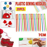Darrahopens Home & Garden > Hobbies > Arts & Crafts Mix Colour 20PCS Plastic Darning Threading Weaving Sewing Needles