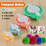 Darrahopens Home & Garden > Hobbies > Arts & Crafts Pom Pom Maker Set of 4 Sizes DIY Wool Knitting Craft Ball Making Tool