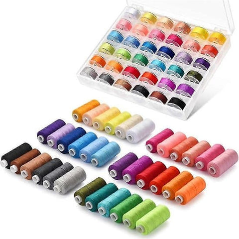 Darrahopens Home & Garden > Hobbies > Arts & Crafts Premium Sewing Thread Set 72 Pieces - 400 Meters of Sewing Machine Thread in 36 Colors - Pre-Wound Sewing Spool Set - 365 Meters per Spool - DIY - Sewing Machine - Crafts - Embroidery
