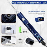 Darrahopens Home & Garden > Hobbies > Arts & Crafts Rechargeable Thread Burner Kit Digital LCD Screen Displays for Intelligent Temperature Control Burning Pen with Three Settings of 2.7V, 3.7V and 4.2V,510 threaded battery - Blue - Size 3.5in In Australia - Darrahopens