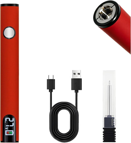 Darrahopens Home & Garden > Hobbies > Arts & Crafts Rechargeable Thread Burner Kit Digital LCD Screen Displays for Intelligent Temperature Control Burning Pen with Three Settings of 2.7V, 3.7V and 4.2V,510 threaded battery - Red - Size 3.5in In Australia - Darrahopens