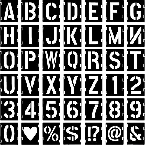 Darrahopens Home & Garden > Hobbies > Arts & Crafts Stencils for letters and numbers, capital letters, alphabet stencils