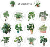 Darrahopens Home & Garden > Hobbies > Arts & Crafts Stickers - 500 sheets - Journaling stickers - Plant stickers - 14 sheets of reusable green stickers with plant curls