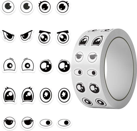 Darrahopens Home & Garden > Hobbies > Arts & Crafts Stickers - DIY Stickers - 500 Sheets/Roll - Small Emoji Eye Stickers - DIY Journaling Supplies - Decorative Sealing Stickers - Envelope Stickers - Creative Gifts