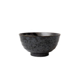 Darrahopens Home & Garden > Hobbies > Arts & Crafts Udon Bowl Fluted 17cm Gloss Black Stripes On Gunmetal Glaze
