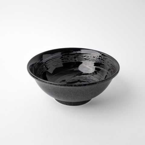 Darrahopens Home & Garden > Hobbies > Arts & Crafts Udon Bowl Fluted 19.5cm Gunmetal Swirl Glaze