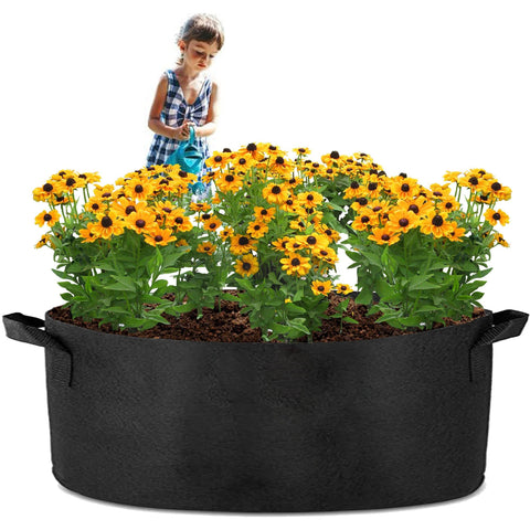 Darrahopens Home & Garden > Home & Garden Others 1 Pack 100 Gallon 100cm 50cm Grow Bag Heavy Duty Thickened Plant Pots with Handles for Farming Gardening Tree