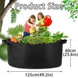 Darrahopens Home & Garden > Home & Garden Others 1 Pack 200 Gallon 125cm 60cm Grow Bag Heavy Duty Thickened Plant Pots with Handles for Farming Gardening Tree