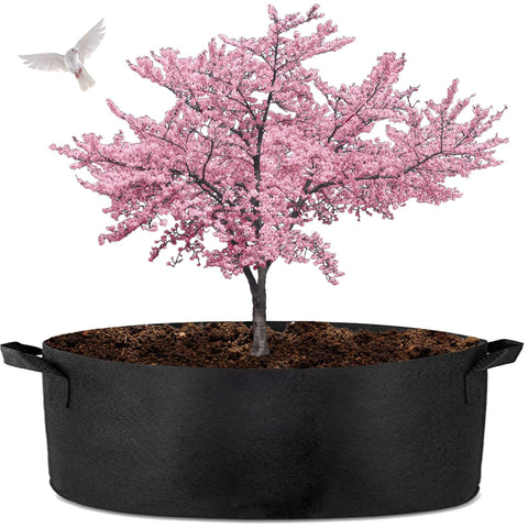 Darrahopens Home & Garden > Home & Garden Others 1 Pack 400 Gallon 180cm 60cm Grow Bag Heavy Duty Thickened Plant Pots with Handles for Farming Gardening Tree