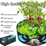 Darrahopens Home & Garden > Home & Garden Others 1 Pack 400 Gallon 180cm 60cm Grow Bag Heavy Duty Thickened Plant Pots with Handles for Farming Gardening Tree