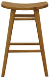 Darrahopens Home & Garden > Home & Garden Others Aria Oval Solid Timber Counter Stool (Caramel)