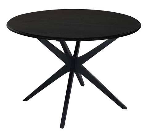 Darrahopens Home & Garden > Home & Garden Others Dion Solid Oak Round Dining Table (Black)