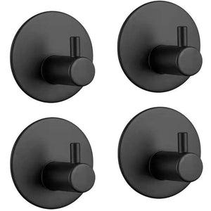 Darrahopens Home & Garden > Home & Garden Others Gominimo Round Stainless Steel Wall Hook 4pcs (Black) GO-WH-100-FQJ