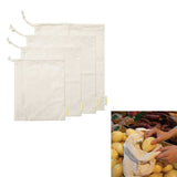 Darrahopens Home & Garden > Home & Garden Others J Elliot Home Lemonade Karma Set of 4 Cotton Eco-Friendly Natural Muslin Storage Bag Set