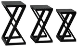 Darrahopens Home & Garden > Home & Garden Others Manhattan Nest of Tables - Set of 3 (Black)