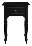 Darrahopens Home & Garden > Home & Garden Others Milly Turn Leg 1 Drawer Side Table  (Black)