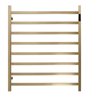 Darrahopens Home & Garden > Home & Garden Others Premium Brushed Gold Heated Towel Rack With LED control- 8 Bars, Square Design, AU Standard, 1000x850mm Wide