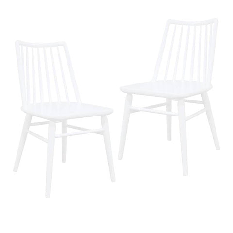 Darrahopens Home & Garden > Home & Garden Others Riviera Solid Oak Dining Chair - Set of 2 (White)